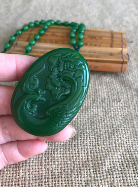 火凤凰朱雀吊坠五行缺火补火离为火卦随身挂件男女礼物玉石项链