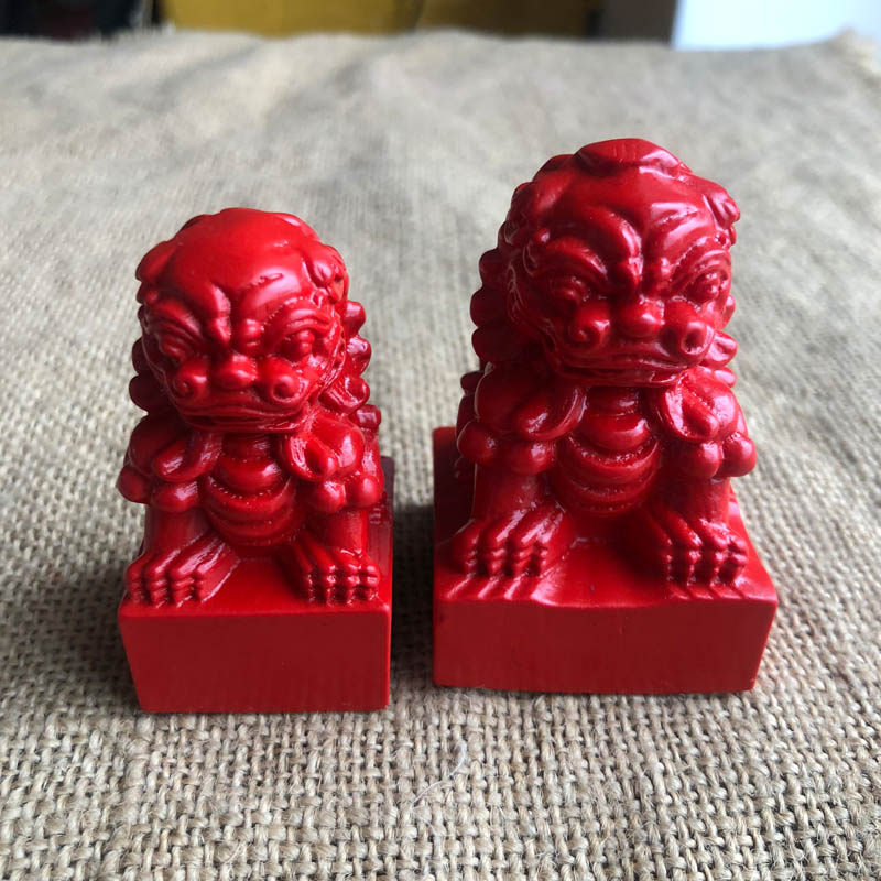 帝王红招财狮子印章篆刻印章朱砂貔貅可刻字私人印章送证书