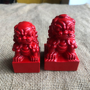 帝王红招财狮子印章篆刻印章朱砂貔貅可刻字私人印章送证书