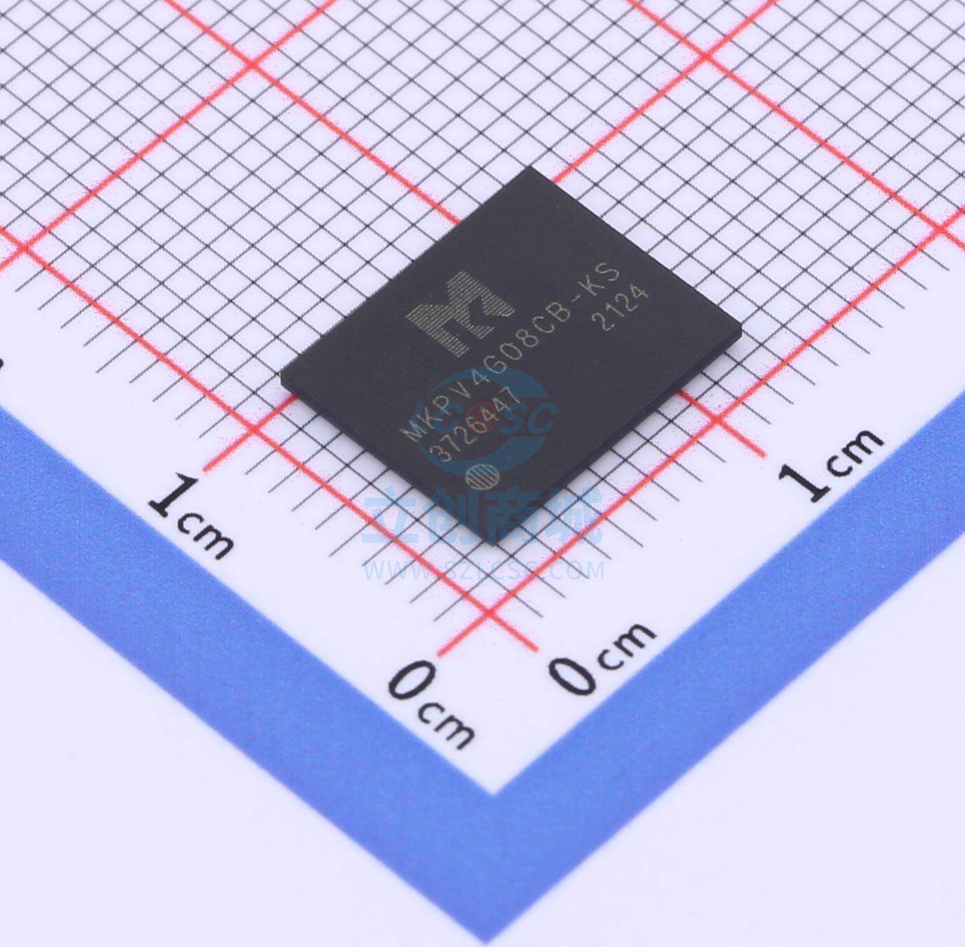 nand flash 4gb nand 并行接口, fbga63 mkpv4g08cb-ks