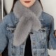冬季 保暖仿狐狸毛皮草围巾女气质百搭加厚围脖双面毛显高级感 新款