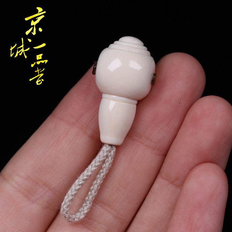 猛犸象牙法螺分体榫卯三通佛头星月金刚菩提猴头手串佛珠文玩配饰