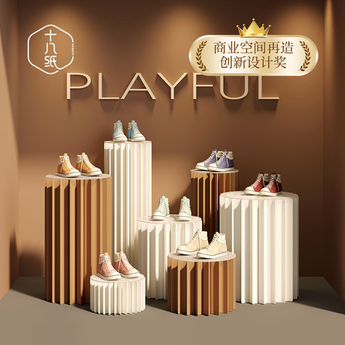 十八纸圆柱展示装饰柱
