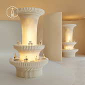 十八纸中岛展架置物架中流灯柱展架展柜货架办公置物架门店展示台