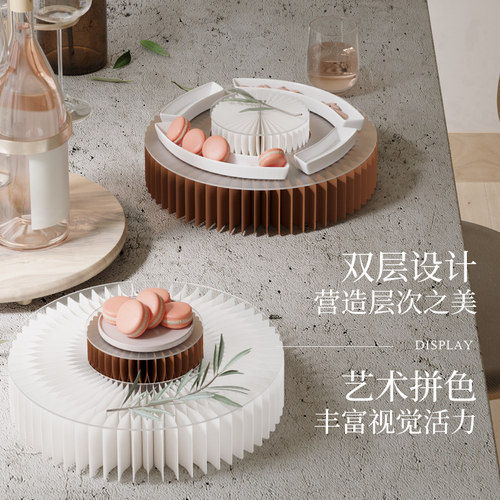 十八纸隔板置物架商场展会桌面展示台北欧风室内客厅桌几置物展架