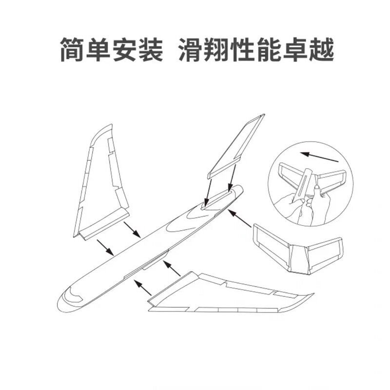 C919飞机模型手掷滑翔机