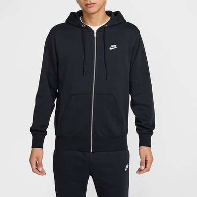 耐克Nike Club男子全长拉链开襟法式毛圈连帽衫FN3885