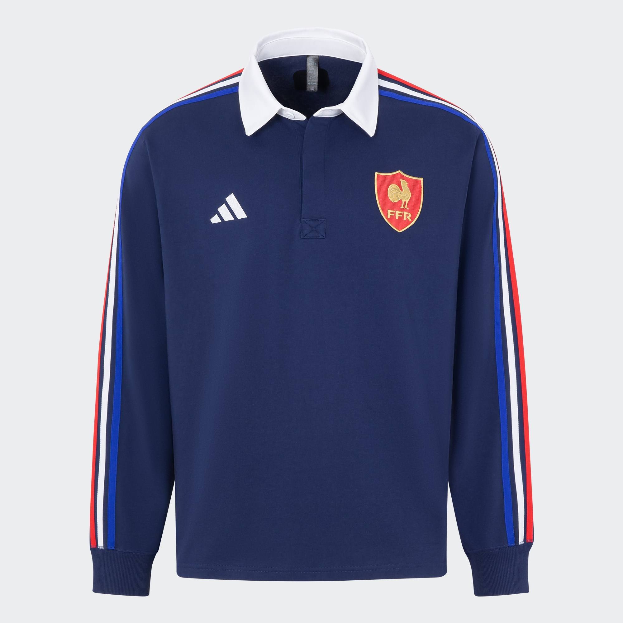 阿迪达斯专业运动男子橄榄球休闲文化运动长袖球衣