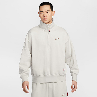 NIKE耐克男加绒外套CNY半拉链立领卫衣HV8205