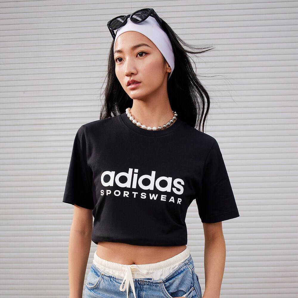 阿迪达斯男女情侣款纯棉短袖圆领T恤JI9069|JI9071|JI9072|JI9073