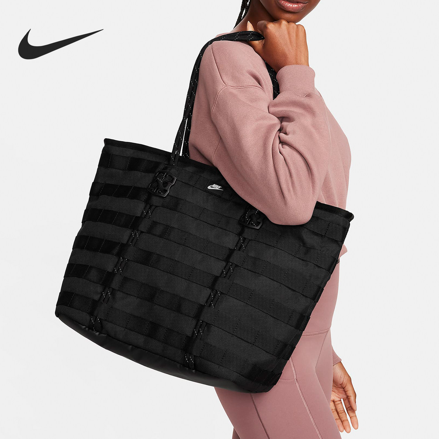 Nike/耐克新款女士大容量收纳休闲运动托特包FJ0439-010