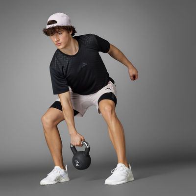 阿迪达斯运动男子全力战将石雨豪同款速干运动健身短袖圆领T恤