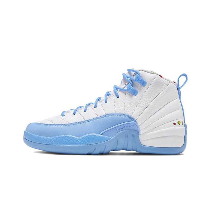 nike/耐克jordan 12 retro emoji表情包 儿童节北卡蓝篮球鞋dq436