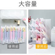 hộp nhựa trong Cửa hàng bách hóa Hồng Thắng Bắc Âu Tính cách trong suốt Đơn giản Net Đỏ Bốn ngăn đựng bút in chéo Đặt hộp lưu trữ cho sinh viên - Trang chủ khay đựng đồ trang điểm
