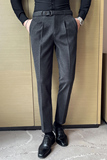 秋冬厚款英伦风毛呢西裤男商务修身西装长裤A35-P65，男装西服套装，星座301D-6