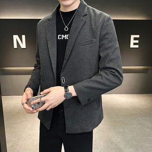 店主风秋冬休闲西服外套男高端设计感厚款毛呢西装 X6801-P125，男装西服套装，星座301D-6