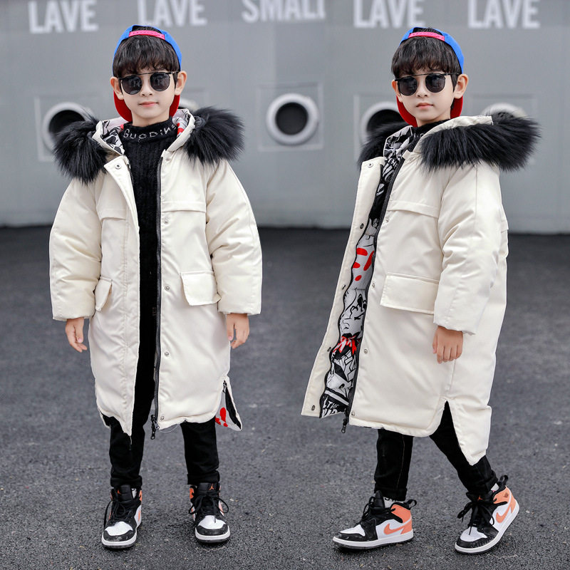 大牌折扣童装男童冬装羽绒棉衣2026儿童中长款棉衣中大童加厚男孩