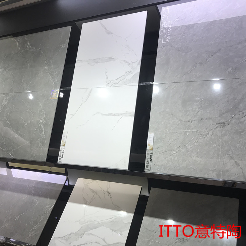 itto意特陶瓷砖客厅餐厅地板砖800负离子通体大理石瓷砖灰色地砖