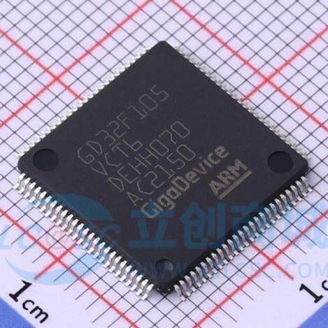 全新原装GD32F105VCT6 LQFP-100 ARM Cortex-M3 32位微控制器芯片