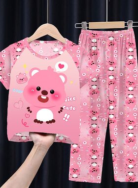 Loopy露比女童睡衣夏款薄夏装 三四五六七八九十岁家居服小孩儿童