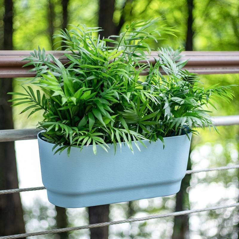 悬挂式半圆加厚塑料花盆长方形护栏壁挂种菜盆阳台植物种植箱挂盆