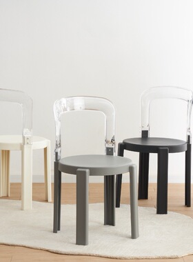 亚克力透明餐椅家用餐桌椅轻奢高级感椅子设计师靠背椅Rey Chair