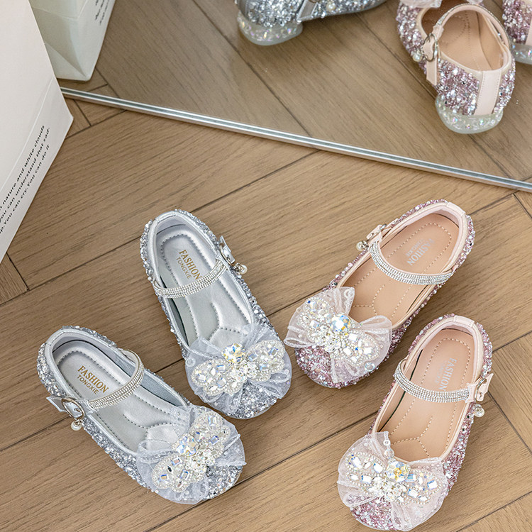 女童单鞋2025秋季新款爱莎水晶鞋闪亮水钻小女孩高跟鞋宝宝公主鞋,童鞋/婴儿鞋/亲子鞋,水晶/水钻鞋,淘宝优惠券,粉丝福利购,淘宝优惠卷
