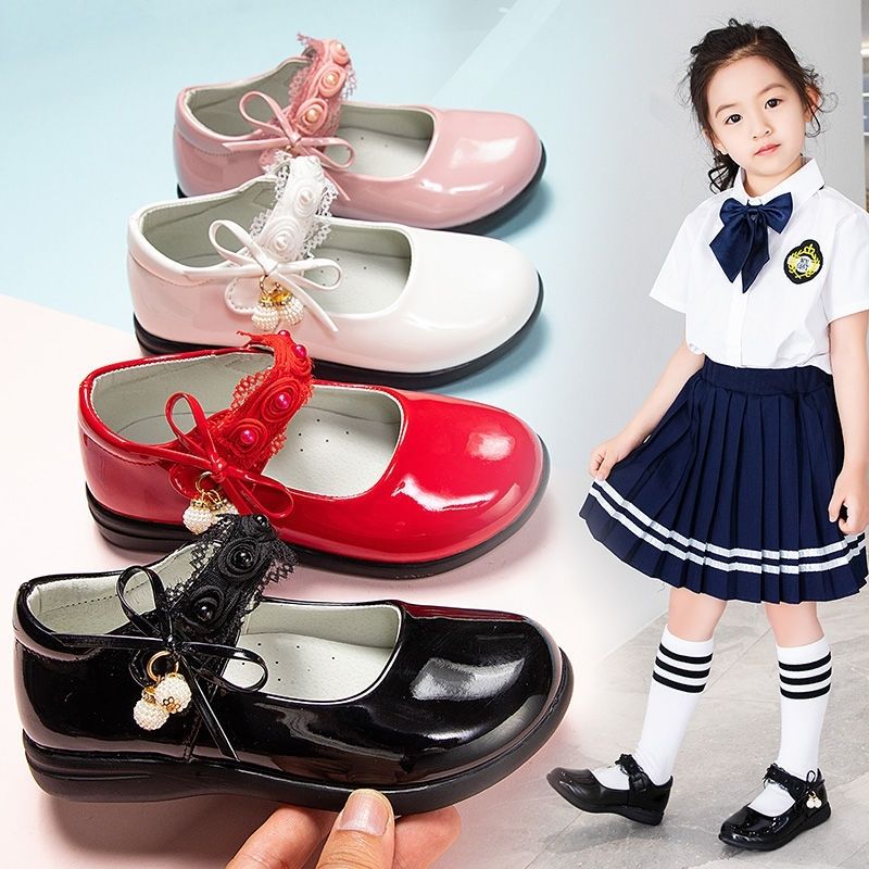 女童皮鞋2025春秋季新款英伦风百搭小学生演出鞋JK单鞋儿童公主鞋