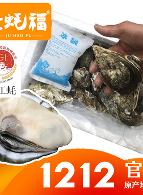 新客尝鲜聚蚝福正宗广东湛江官渡生蚝带壳烧烤大中5斤新年特价