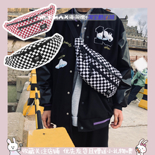 VANS红色黑白棋盘格腰包胸包斜挎包VN0A2ZXX976 45GXHU0 3NG756M