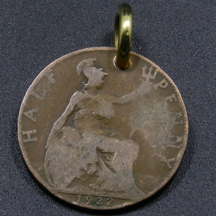 英国早期半便士百年硬币吊坠情侣原创个性幸运项链钥匙饰品