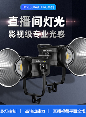 耐思LED1500Bpro直播补光灯可调色温摄影棚柔光灯LED常亮灯影室灯