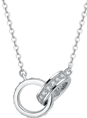 足银生日礼物情人节锁骨链送女友