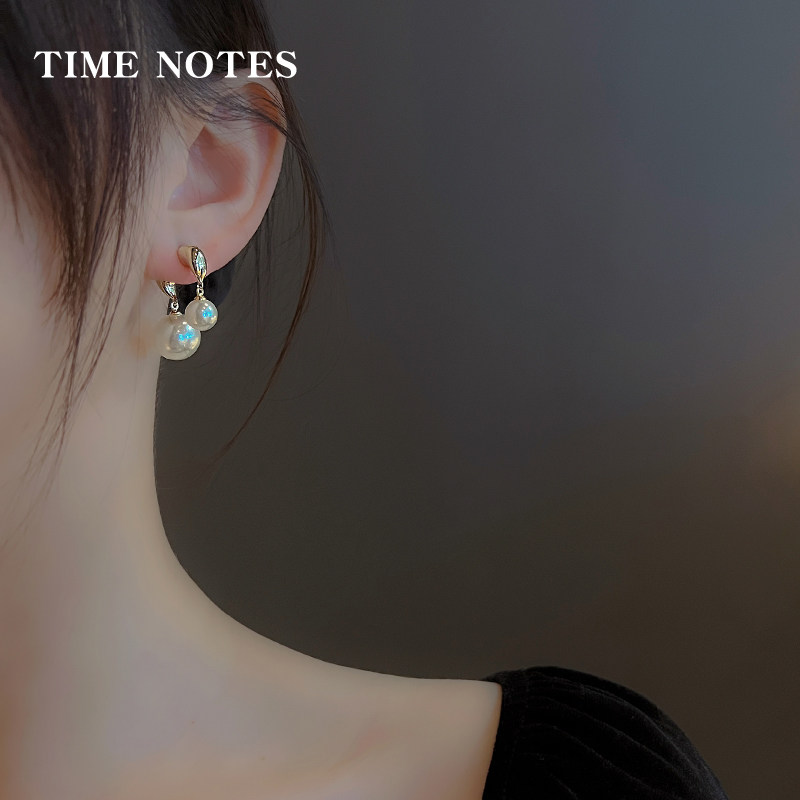 耳环女925银针耳坠合成珍珠