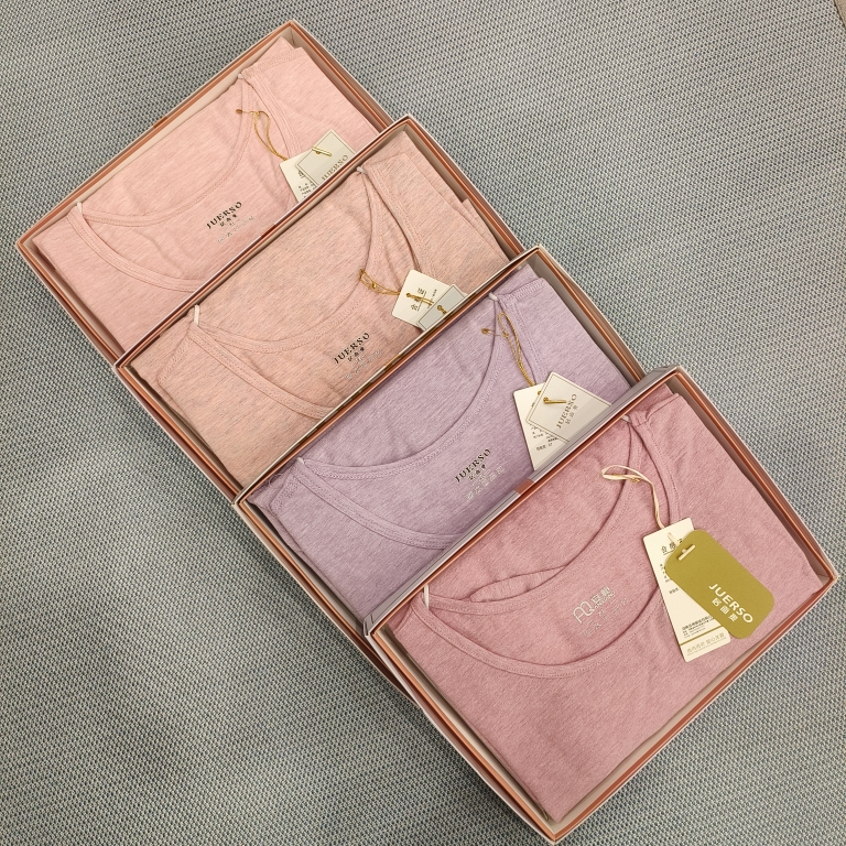 居而爽2311保暖内衣女莱卡棉蓄热保暖内衣套装纯棉秋衣秋裤圆领