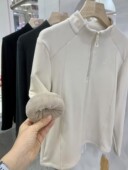 蔓美人210热感绒绒衣女士半拉链修身 打底衫 加绒加厚香之约5210