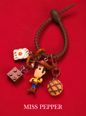 玩具总动员可爱胡迪钥匙扣kit挂件明星小卡配饰巴斯光年防丢扣