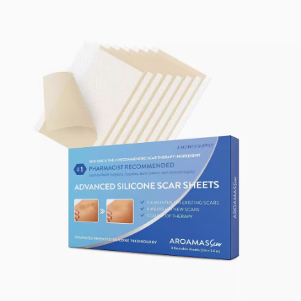 美国代购Aroamas Professional Soft Silicone Scar Sheets Stri