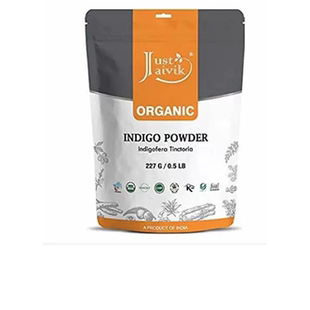 Just Jaivik 100% Organic Indigo Powder - 227 gms / 1/2 LB