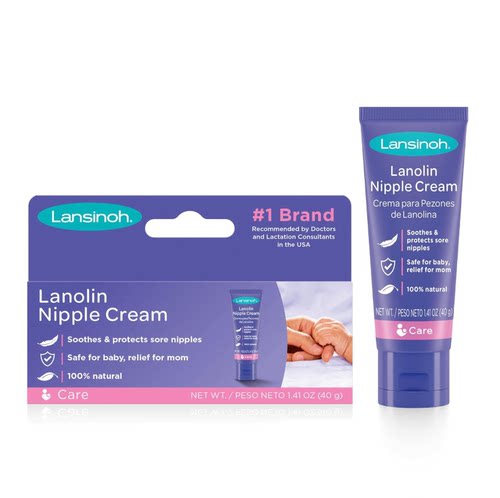代购Lansinoh Lanolin Nipple Cream, Safe for Baby and Mom