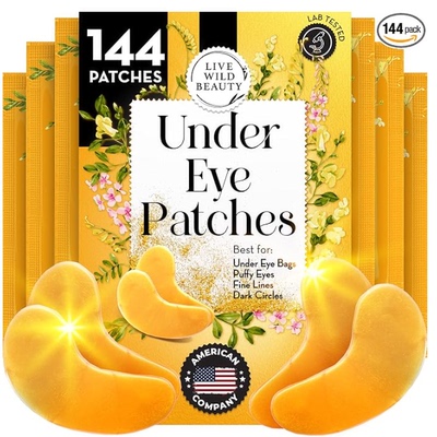 PatchRx Gold Under Eye Patches (144 Patches) for Puffy Eyes