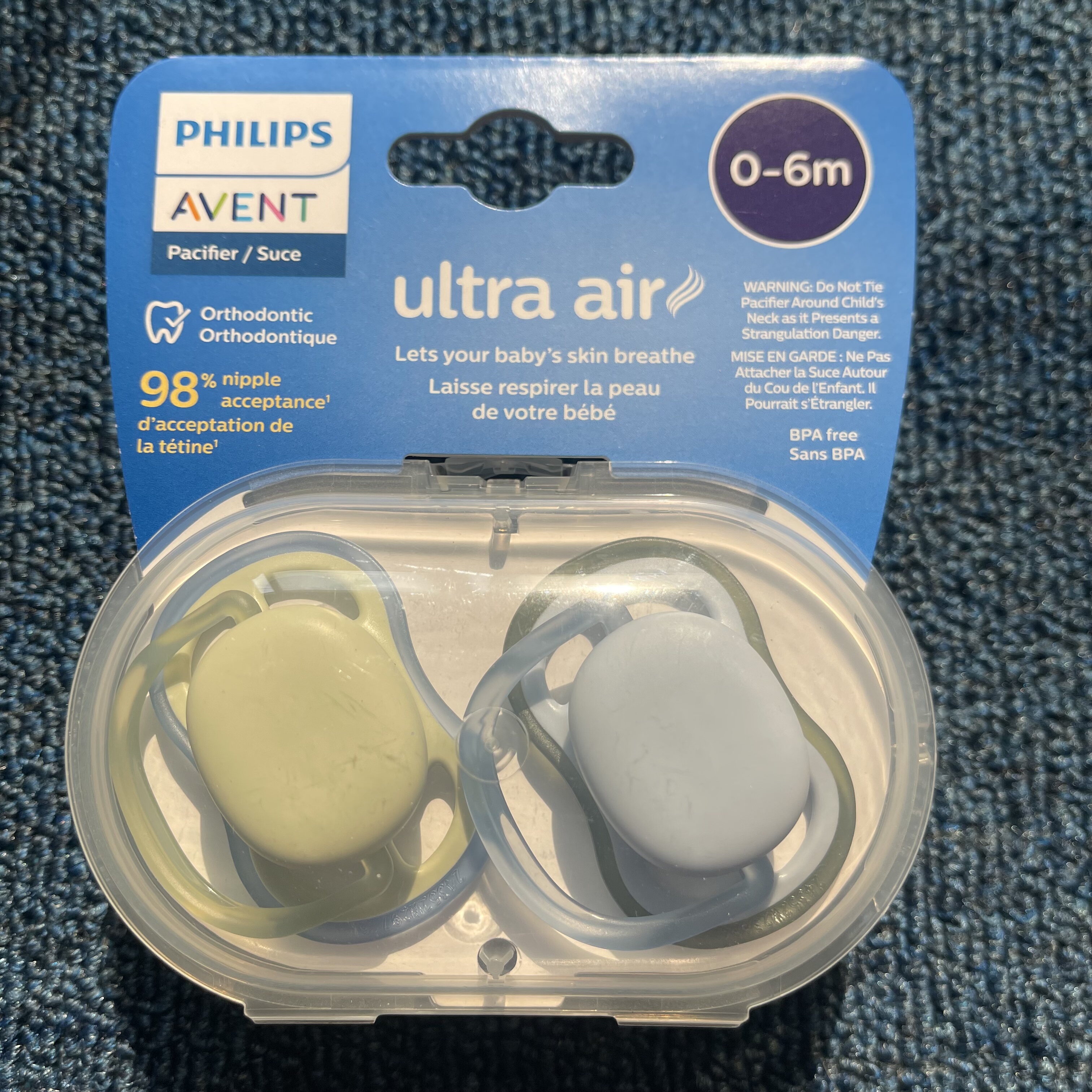 飞利浦新安怡安抚奶嘴18-36个月一岁以上新生婴儿防胀气宝宝硅胶0