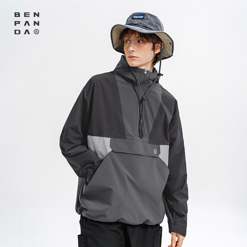 BEN.PANDA连帽宽松冲锋衣