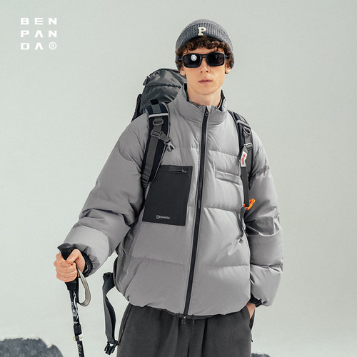 BENPANDA日系90白鸭羽绒服男