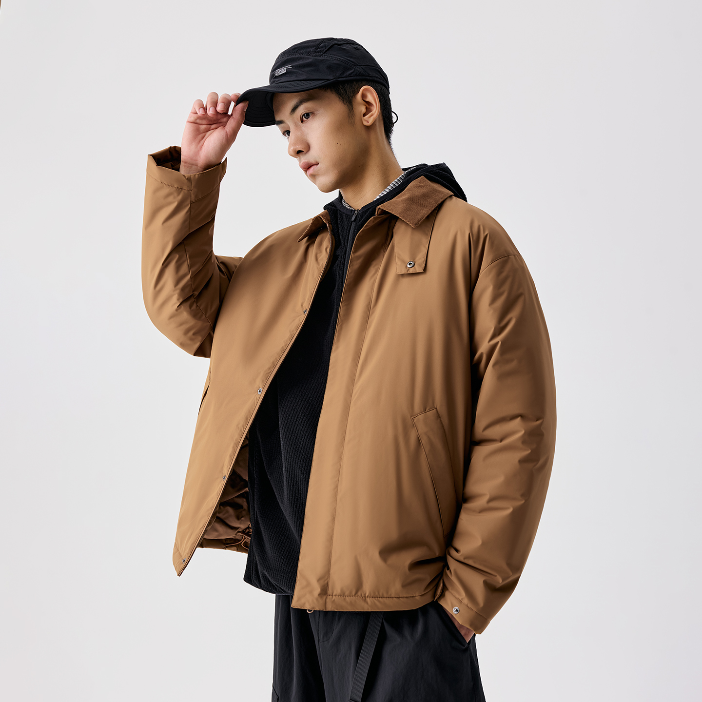 BENPANDA美拉德色系棉衣翻领外套