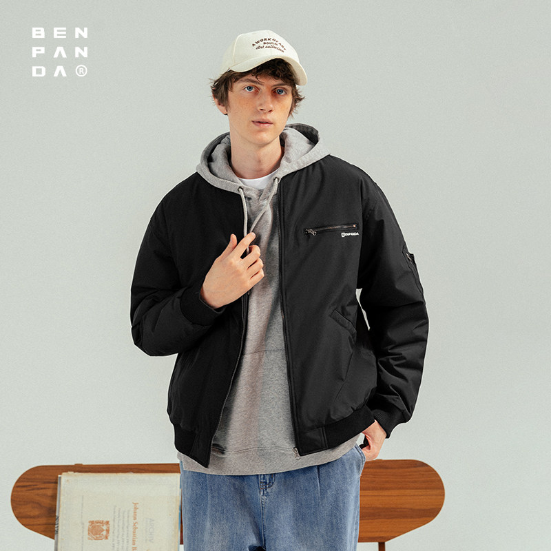 BENPANDA 【棉衣清仓】山系防泼水刺绣棉衣男款情侣外套2025冬季