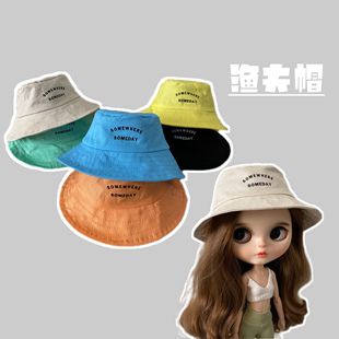 blythe小布娃娃 娃娃配饰帽子 大头点点 qbaby渔夫帽
