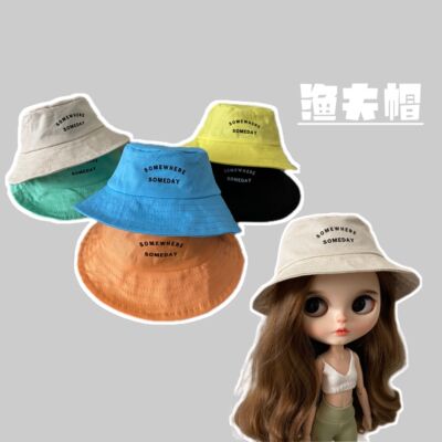 大头点点男女渔夫帽配饰百搭