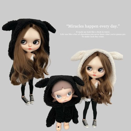 blythe小布azone19关节 ob24 bjd小六素体 嘎子姐娃衣 兔耳外套