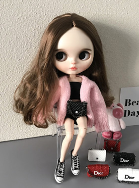 小布blythe娃娃配件 包包 azone ob24 ob27 怪高 licca pp fr娃包